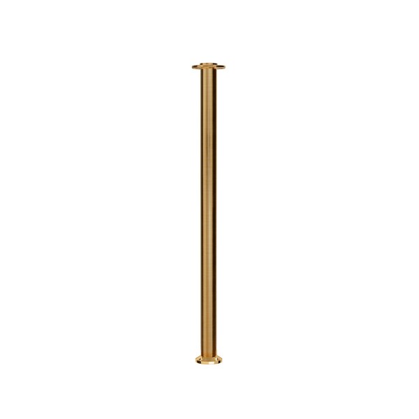 Montour Line Stanchion Post and Rope Fixed Base Sat.Brass Post Flat Top SP400F-FL-SB - main